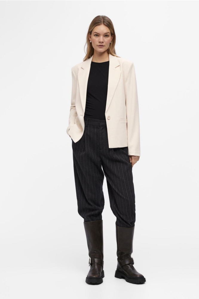 OBJLISA L/S BUTTON BLAZER NOOS 23043420 SANDSHELL